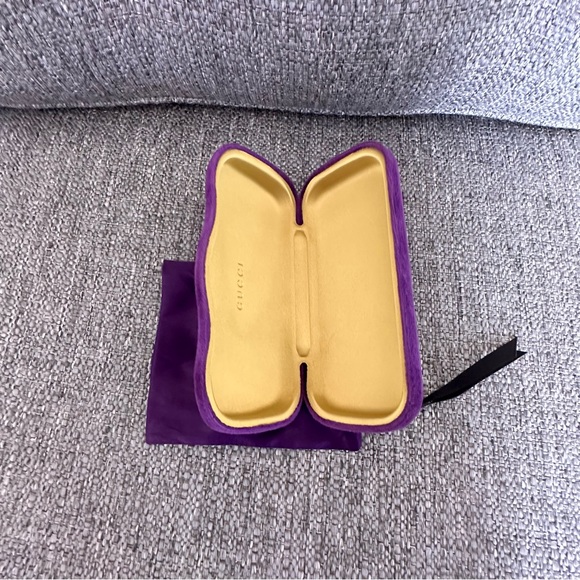 EUC GUCCI LARGE EYEGLASS CASE PURPLE - Picture 7 of 8
